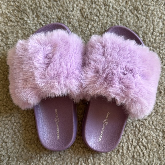 Kids purple fur slides - Picture 4 of 6